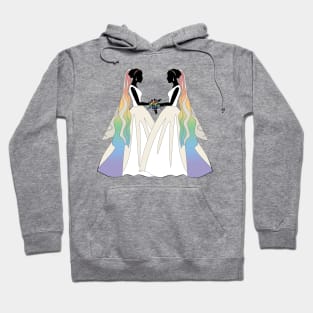 Lesbian Pride Ballgown Rainbow Brides Hoodie